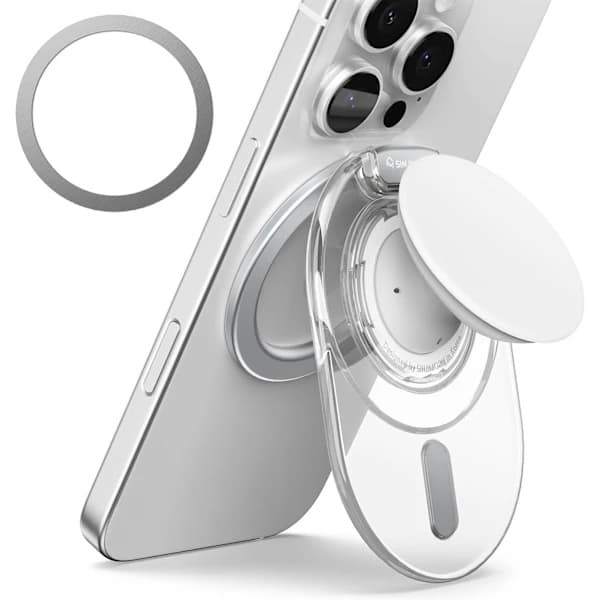 Den senaste 2025 telefonhållaren, kompatibel med MagSafe, inkluderar en adapterring, stöder 3000G dragkraft.