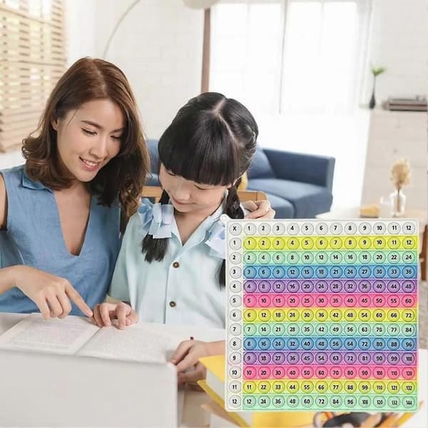 Siffror 12x12 Multiplikation 12+12 Addition Mattespel Fidget Toy Quick Push Pedagogiska Leksaker med Push Bubbles