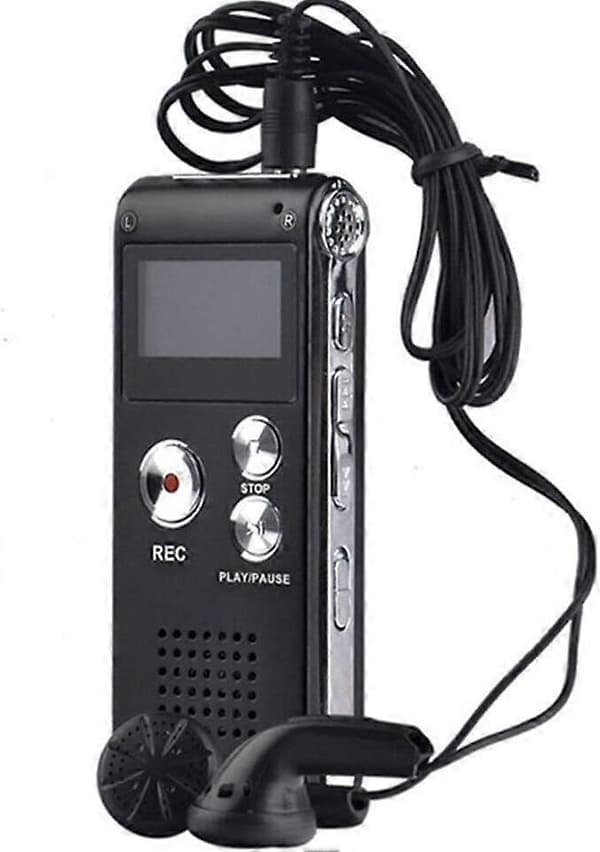 Digital EVP-opptaker for paranormal spøkelsesjakt, stemmeaktivert, USB, 8 GB (sølv)