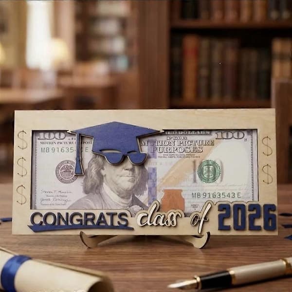 Examenspresenter 2026 Pengar Kontantkuvertlåda Klass 2026 Senior College Black