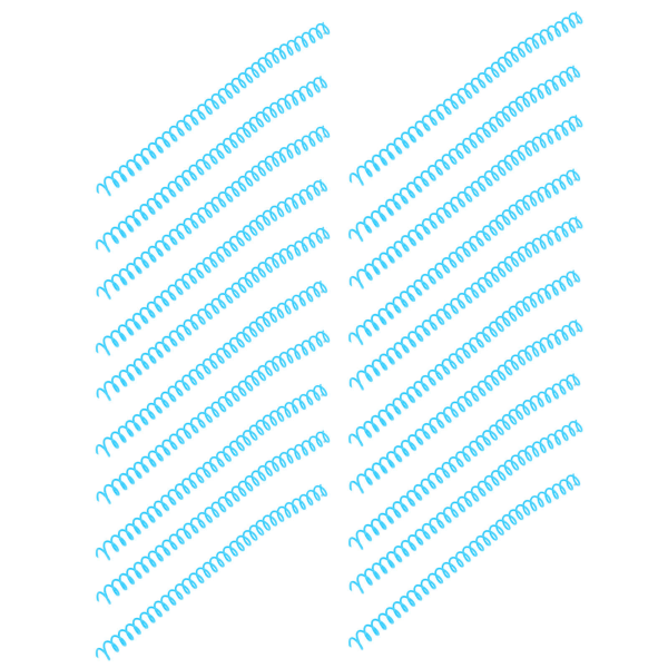 20 st spiralbindningsspolar 30 ark ABS-plastspiralbindningsryggar för pappersvaror Blå