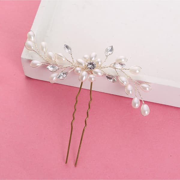 Brudehårnåle - 3 stk. Moderne Retro Elegante Dame Perle Rhinestone Hårtilbehør