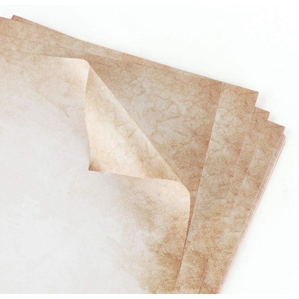 100 ark skrivepapir med mønster gammelt papir DIN A4 Absofint offsettryk
