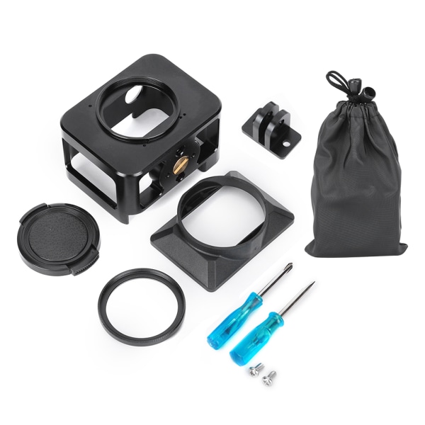 PU387B kamerabeskyttelsesbur i aluminiumslegering med UV-filter Lenshette Sportskameraer Tilbehør for Sony RX0 II