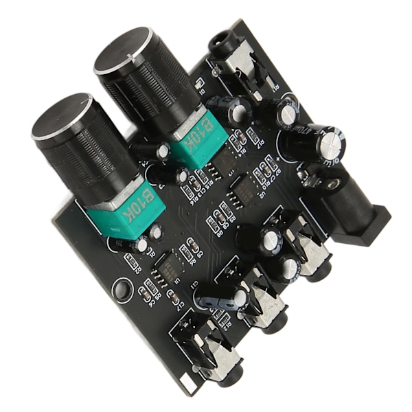 2 in 2 ut ljudmixer Professionell volymkontroll Lågbrus Stabil 2-vägs stereoljudmixer