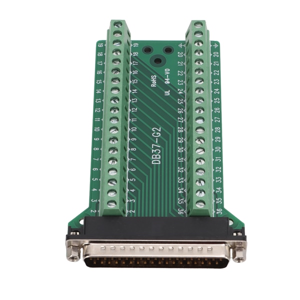 DB37 Breakout Connector Terminalkort Rett PCB isolert Anti Interferens AC300VDB37-G2 hann