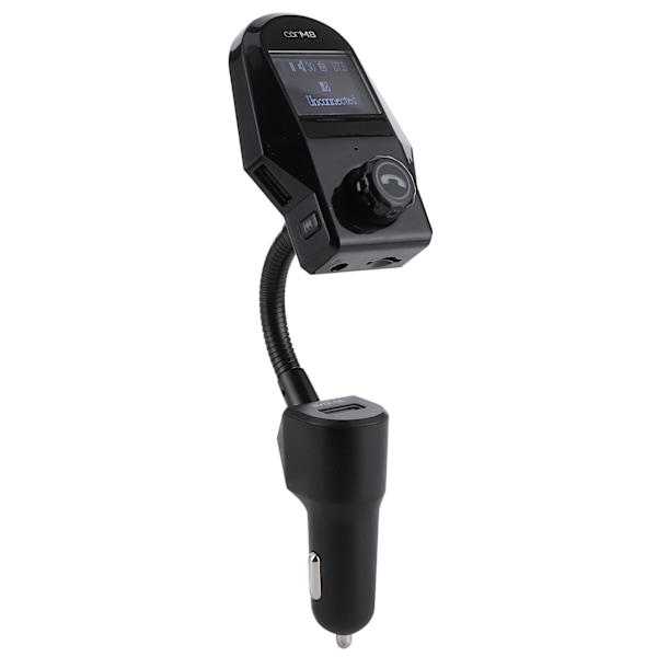 Auton FM-lähetin langaton Bluetooth MP3-soitin laturi sisäänrakennettu mikrofoni AUX-kaapelilla