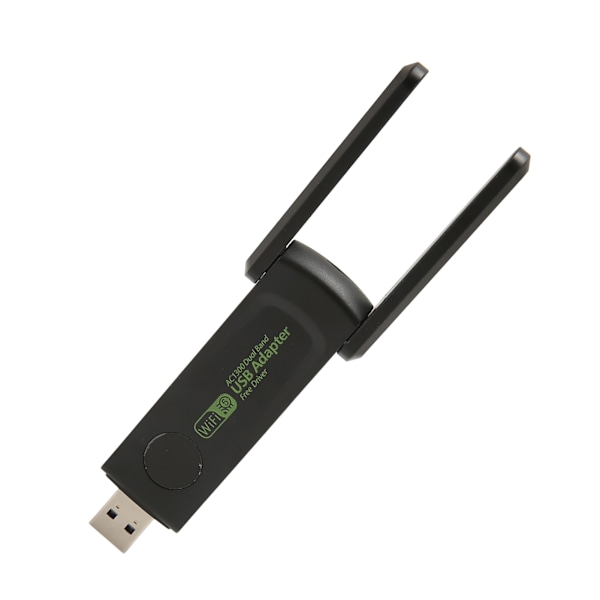 Langaton verkkokorttisovitin 1300Mbps 2.4G 5G kaksoiskaistainen kaksantenni USB3.0 WiFi-sovitin PC:lle