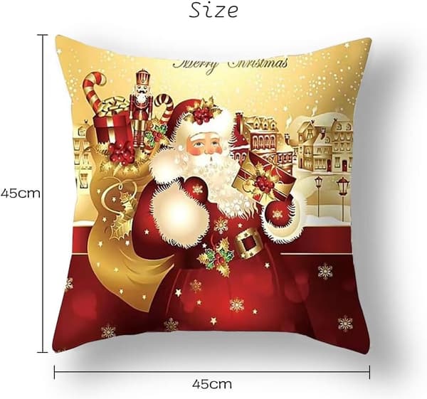 Julkuddar 45x45 cm, 4-pack, Juldekorations Kuddfodral, Kuddar, Juldekorationer