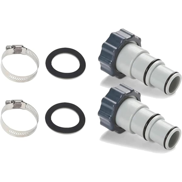 Poolslangadapter, 2-delad poolslangadapter, pumpadapter 32 och 38 mm
