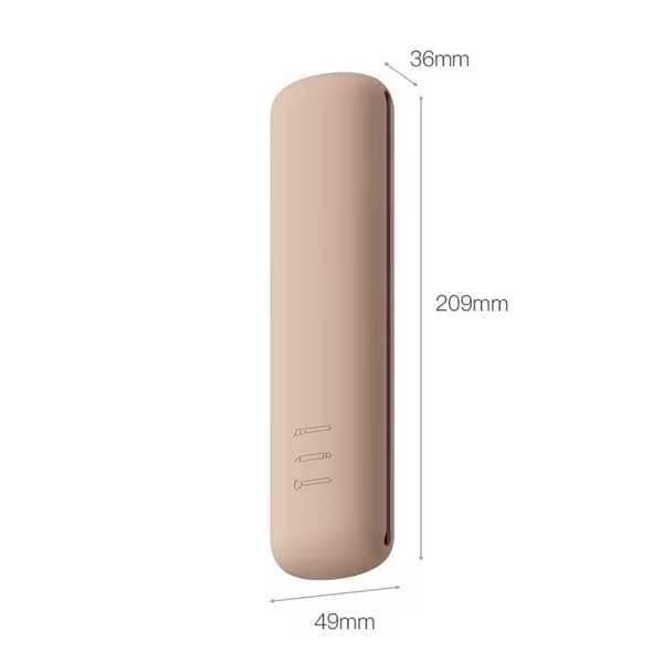 Silikone Makeup Børste og Svampeholder - Makeup Børste Etui til Rejser - Khaki