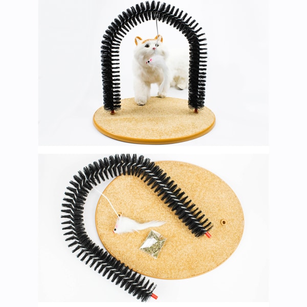 Cat Self Groomer Hudvenlig Forhindrer Slip Komfortabel Arch Massager Cat Face Scratcher til indendørs