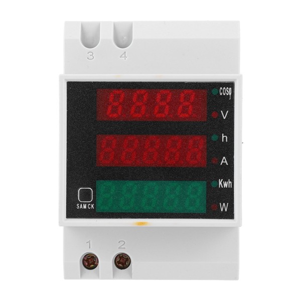 D52-2047 multifunktionel elmåler digitalt display strømspænding effektfaktormåler AC200~450V-1 stk.