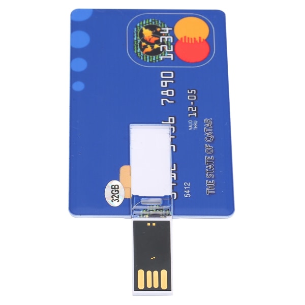 Kortin muotoinen U Disk Yksinkertainen, ainutlaatuinen USB muistitikku tiedontallennustiedoston siirtoon (32 Gt)
