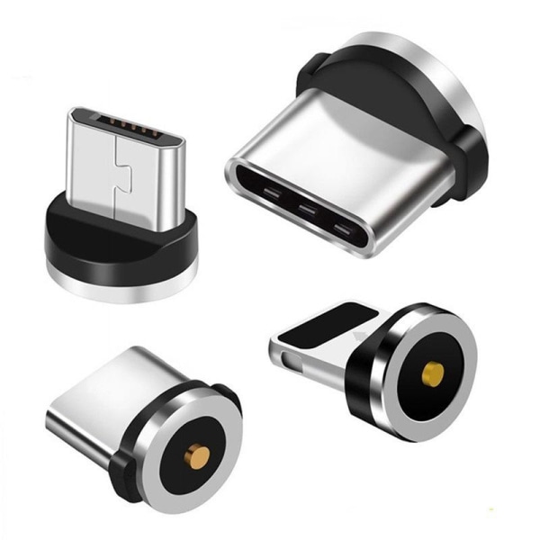 3-i-1 magnetisk ladekabel - med magnetisme - for Micro USB type C-enheter og iProducts (kontakt, for iPhone)