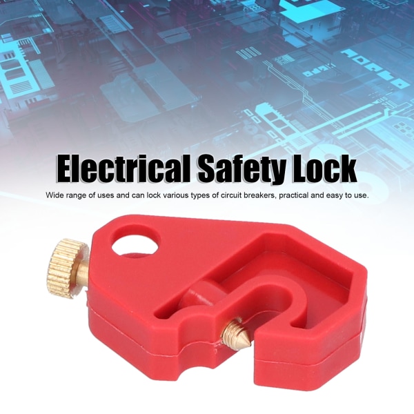 Circuit Breaker Lockout Air Switch Sikkerhetsnøkkelløs lås 10mm/0,4in Låsehull med gullskrueknapp Verktøyfri