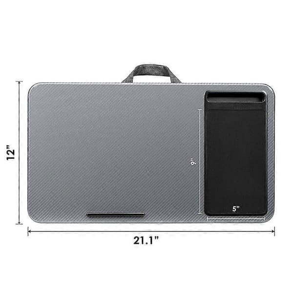 Home Office Lap Desk with Device Ledge, Mouse Pad, and Phone Holder