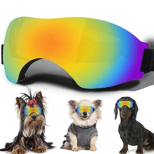 Small Dog Sunglasses, Dog Goggles with Adjustable Strap UV Protection