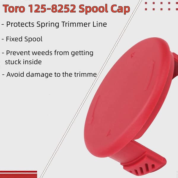 8 stk Spolehetter for Toro Gressklipper Erstatning ABS Spoledeksel, 125-8252