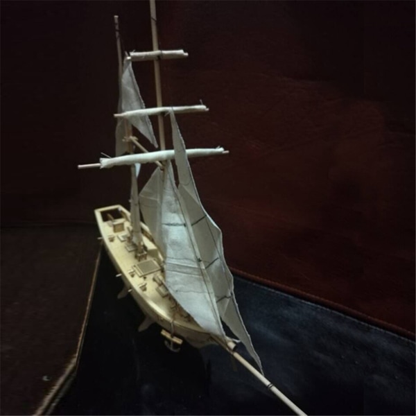 7 stk bronze dele træ sejlbåd skib kit hjemme DIY model dekoration båd gaver legetøj til børn