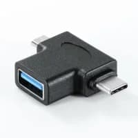 2-pakning OTG-omformer 2-i-1 USB 3.0 til Micro USB og USB C hann til USB 3.0 hunn til Micro USB hann