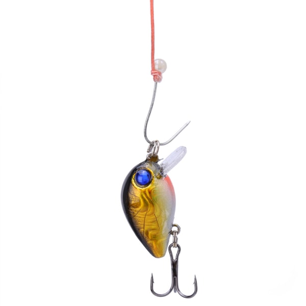 5 stk 3 cm 3D holografiske øyne Mini fiskesluk Flytende Micro Bass Bait Crankbait Diskantkrok