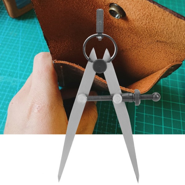 DIY Håndarbeid Craft 105 mm justerbar vinge lær kompassverktøy