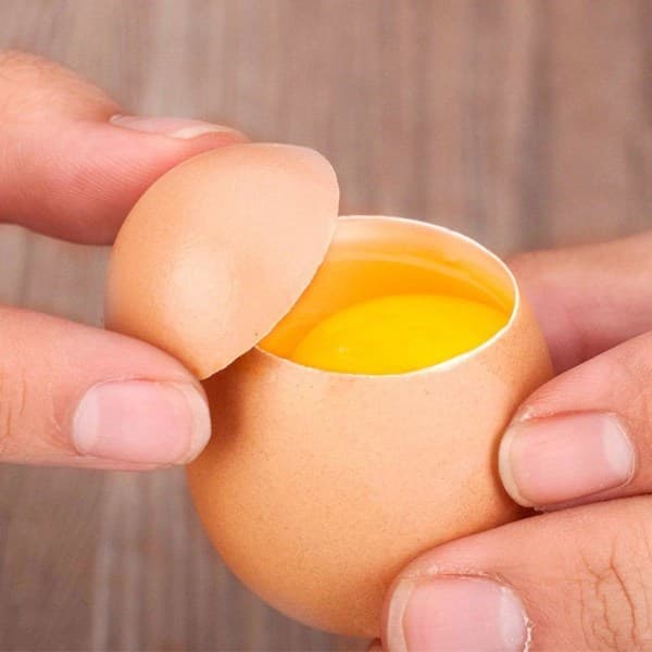 Praktisk eggetoppkutter, skallåpner, metall eggåpner sølv en størrelse