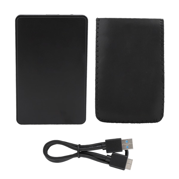 W25Q730M 2.5' USB3.0 SATA -mobiilikovalevykotelo HDD-kotelo, ruuviton, tukee 2 TB (musta)