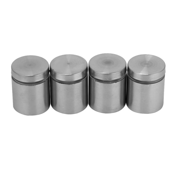 4 stk. rustfrit stål reklame fastgørelsesstifter glas afstandsholder monteringsskruer (25*25mm)