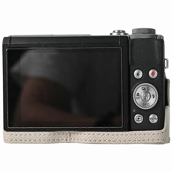 For Canon PowerShot G7 X Mark III G7 X Mark II Camera Bag PU Leather Protective Case - Grey