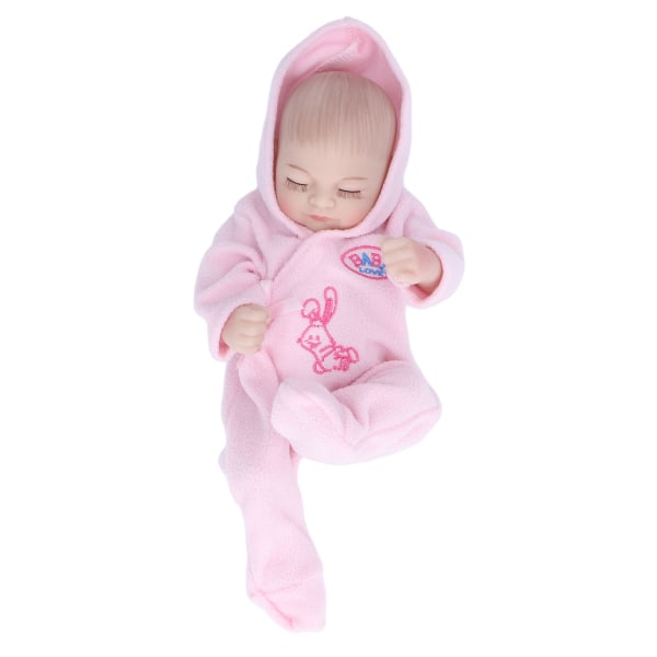 10 tommer Reborn Dolls Blød silikone Delikate ansigtsdetaljer Vaskbar naturtro babydukkelegetøj med pyjamasPink