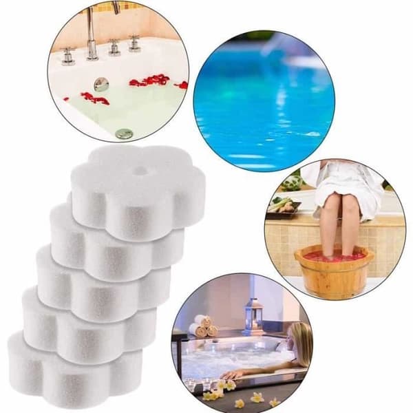 Absorberende svamp 16 stk. - Blomsterform - Rengøring af pool og spa - Skumsvamp