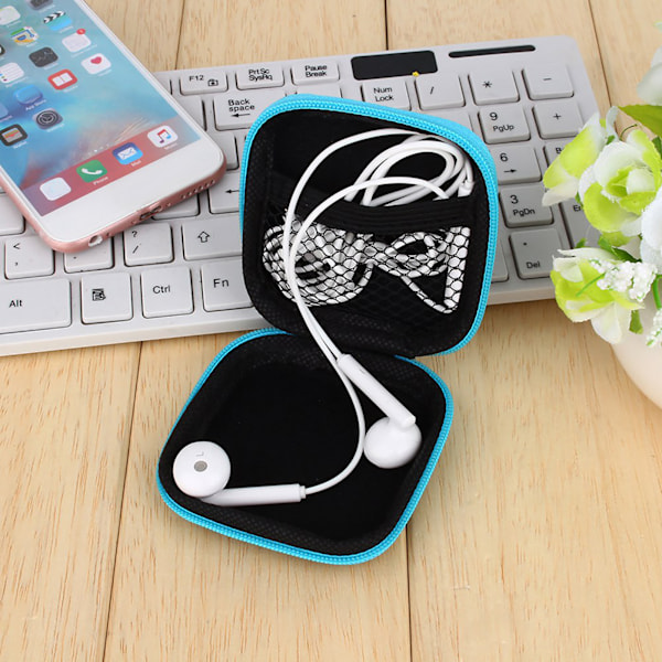 Hård låda Gadget förvaringsväska för nyckelring hörlurar kabel USB datakabel