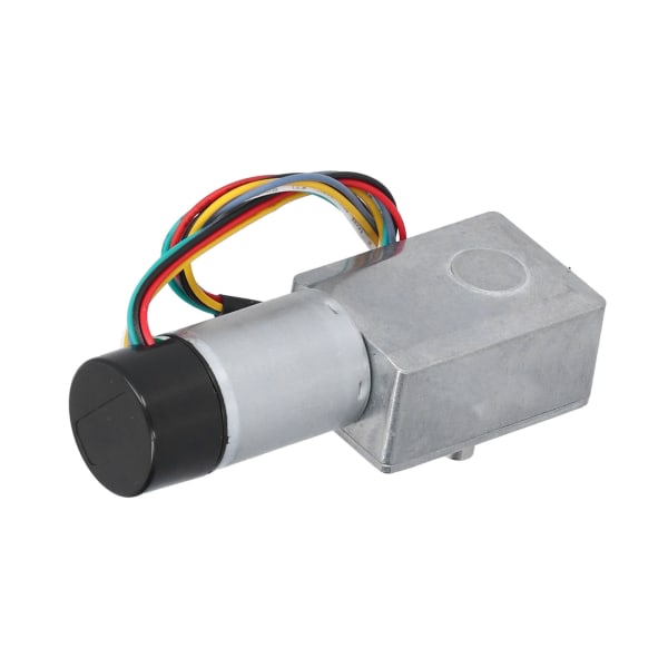JGY-370 Reduktionsmotor med snekkedrev i metal med encoder, selvlåsende, DC enkeltaksel, 1 stk.