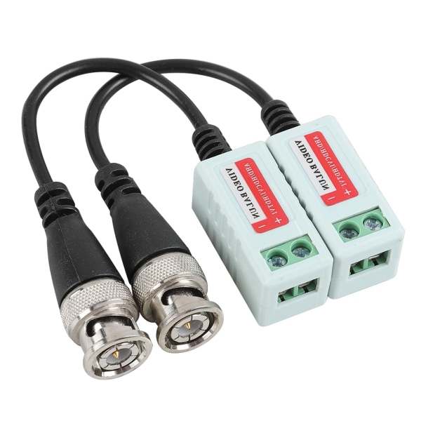2 stk Bærbar HD-CVI/HDVI/AHD Passiv Video Balun Transceiver Kabel snoet sender til Cam