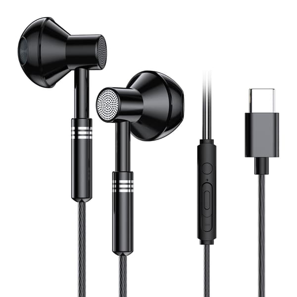 USB-C In-Ear Hodetelefoner med ledning DAC Svart