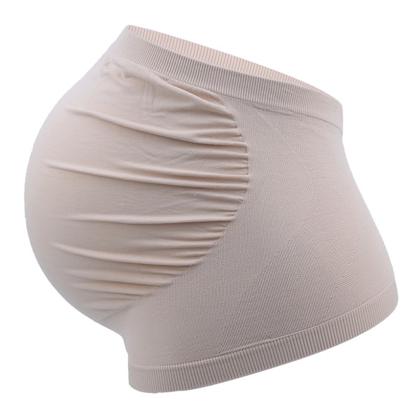 Maternity Belt Andningsbar Abdominal Graviditetsstöd Bälte Mjuk Maternity Belly Brace Hudfärg L