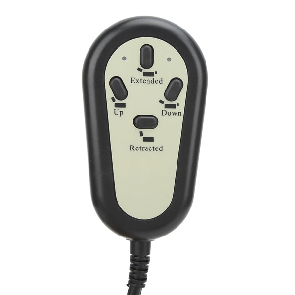Elektrisk vilstolsstolsoffa 4-knapps fjärrkontroll Handströmbrytare för dubbelmotorlig vilstol (rakt huvud)