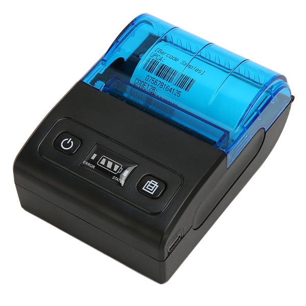 Bærbar termisk skriver multifunksjonell Bluetooth 4.0 58mm mini termisk kvitteringsskriver for butikk Restaurant Business EU-plugg