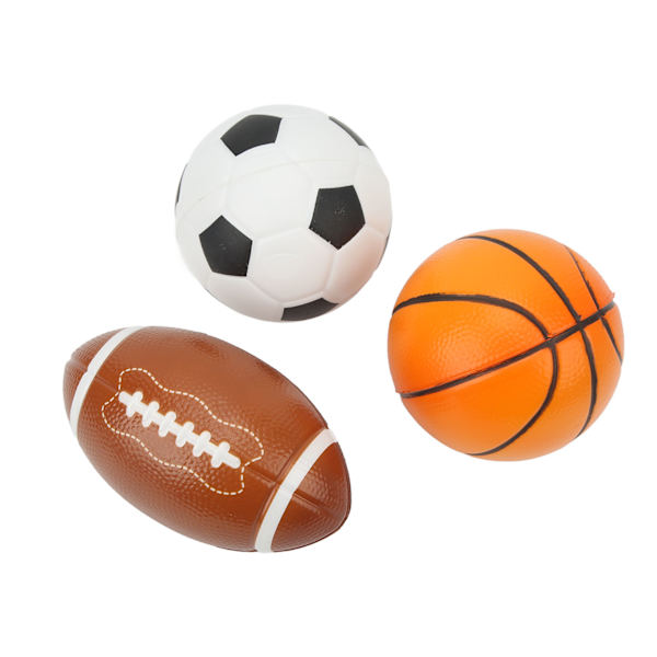 Sportsbollar för barn - Kompakt set med pedagogiska och tävlingsinriktade rugby-, fotbolls- och basketbollar för barn över 3 år