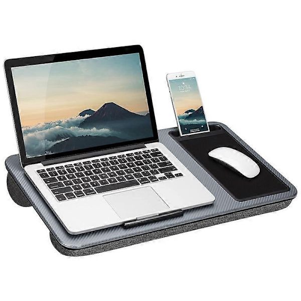 Hjemmekontorbord med enhetskant, musematte og telefonholder