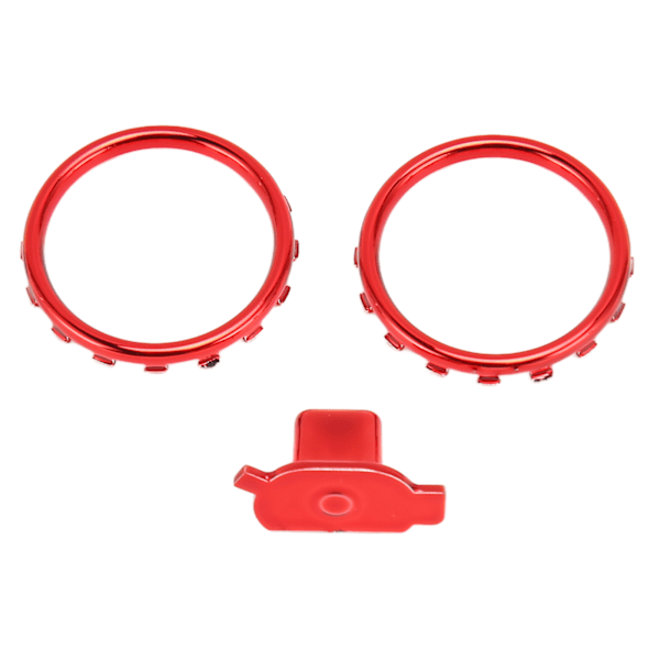 Dekorativa Accent Rings för Xbox Elite Series 2-kontroll Matte Krom Byt ut knappar Ersättningsdelar Röd