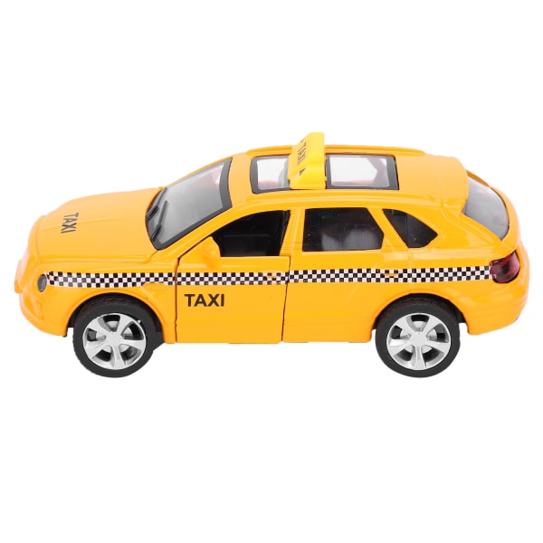 1:32 Legetøjsbil Legering Taxi Model Simulering Lyd Lys Cab Model Træk tilbage Barnegaver#2