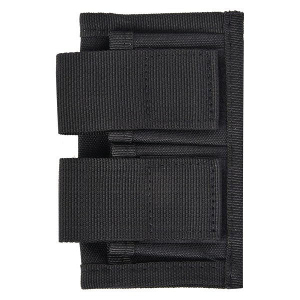 Nylon Dobbelt Speedloader Taske Magasin Pung Shotshell Bærer Holder Jagt Tilbehør (Sort)