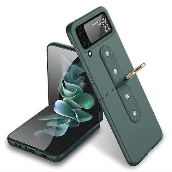 Case Compatible With Samsung Galaxy Z Flip 4, Ultra-thin Matte PC Protective Case With Ring