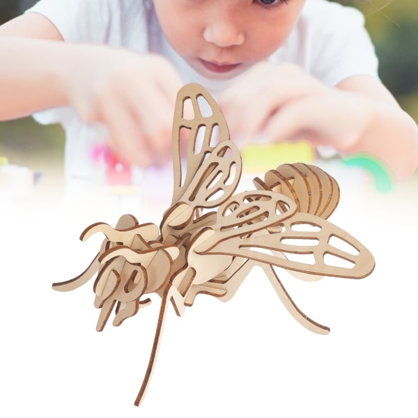 Träpusselleksak 3D Barn Barn Baby Utbildning tidigt lärande DIY Pusselleksak006