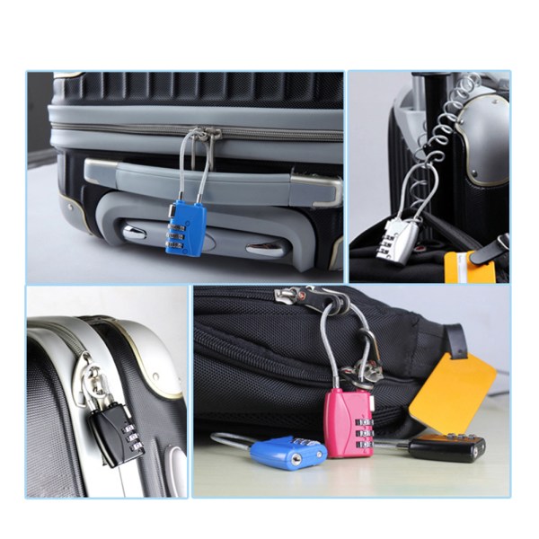 TSA-godkendt bagage mini hængelås Gym sikkerhedslås til kuffert bagageskab computertaske