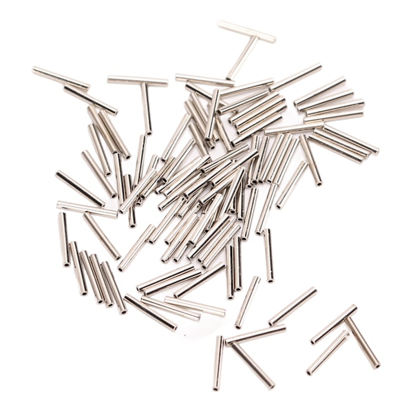 100 stk Single Barrel Crimp Sleeves Kit Korrosjonsbestandig Rustfritt Stål Crimp Sleeves Connector Kit for Fiske 1.4