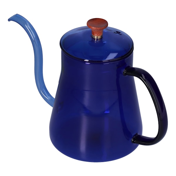 Kaffekedel Glas Kaffe Kande 600ML Kaffe Dryp Kedel Lang Tud Kedel til Hjem KøkkenBlå